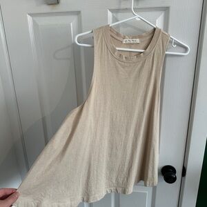 Free People Beige Sleeveless Tank Top